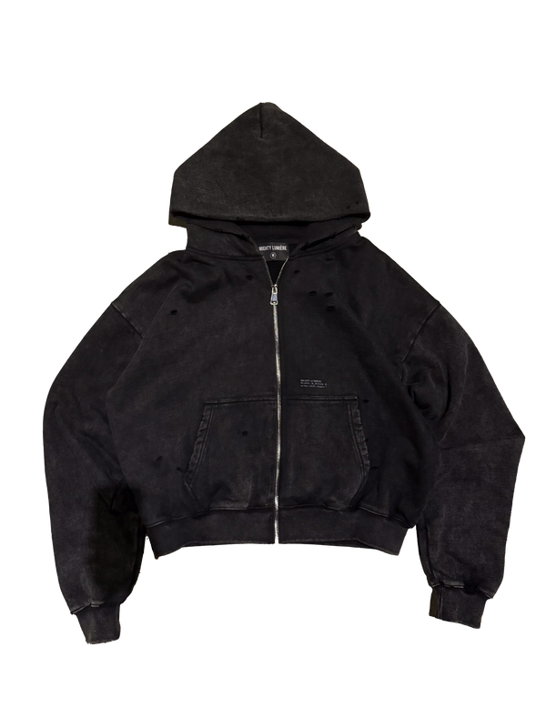 CROPPED VINTAGE ZIP HOODIE